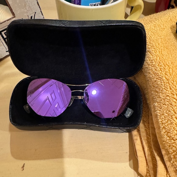 CHANEL
Silvertone Metal And Purple Tinted Sunglasses-4218 - Picture 2 of 10